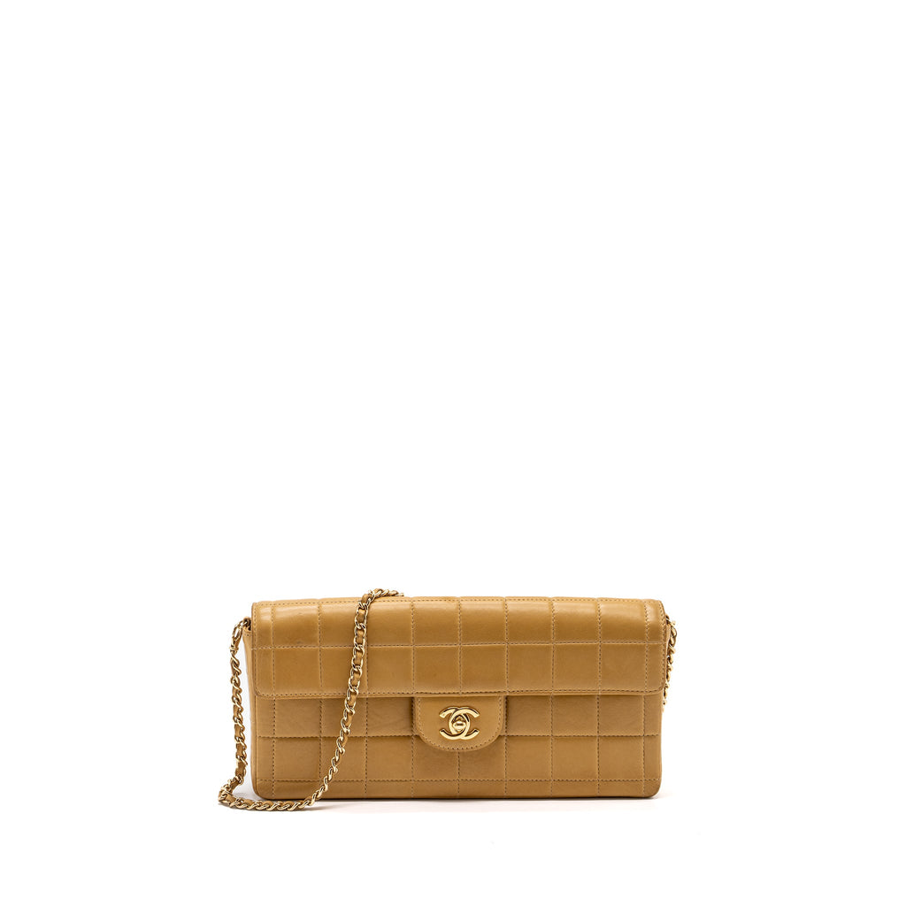 CHANEL VINTAGE FLAP BAG DARK BEIGE GHW