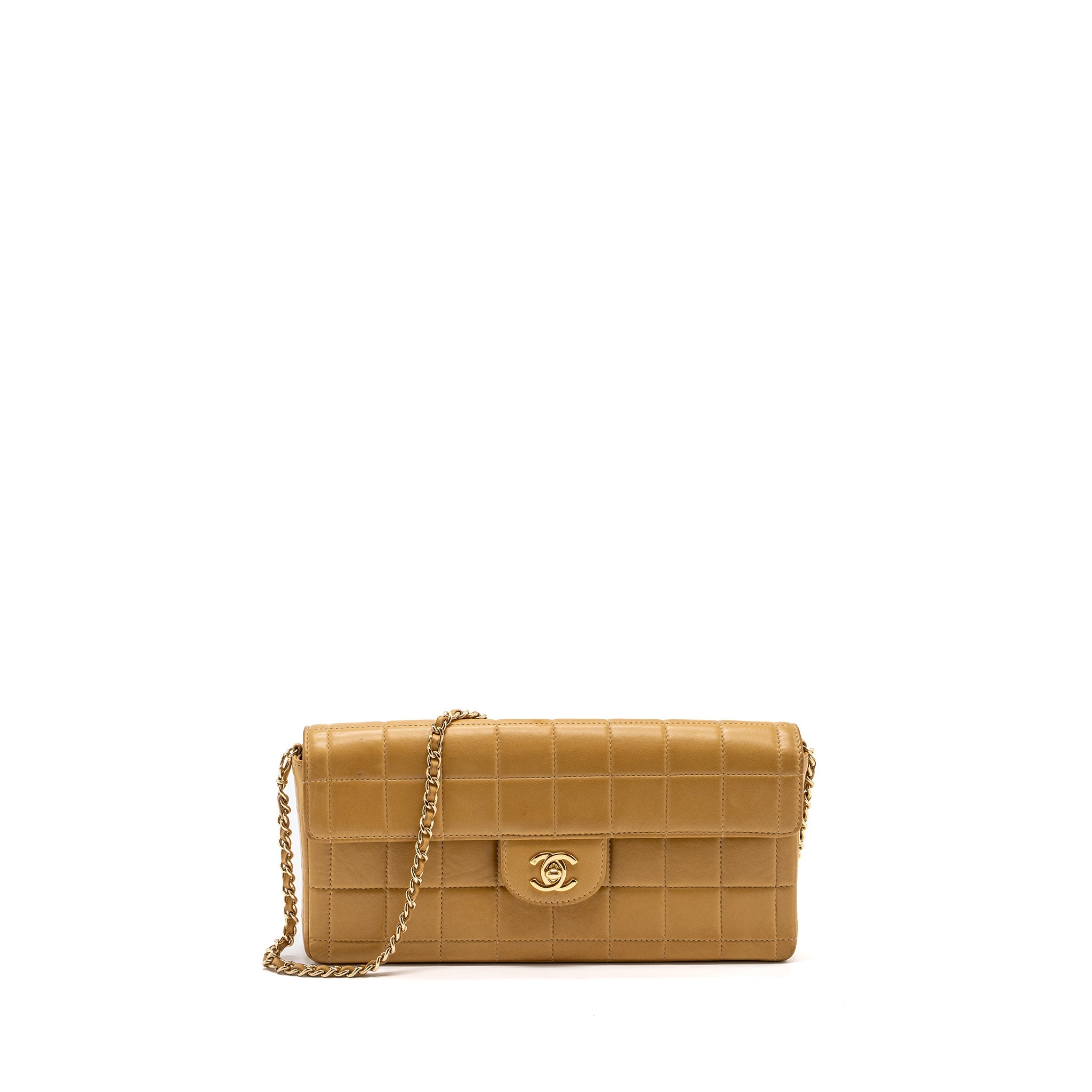 CHANEL VINTAGE FLAP BAG DARK BEIGE GHW