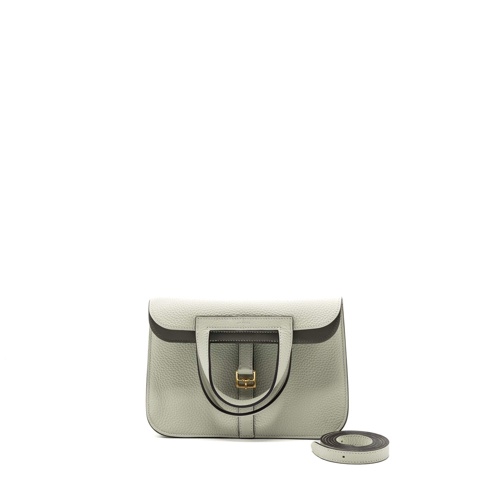 HERMES HALZAN 25 CLEMENCE GRIS NEVE / GRIS MEYER GHW