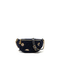CHANEL PARIS HAMBURG CHARMS BELT BAG WOOL/LAMBSKIN NAVY/BLACK GHW