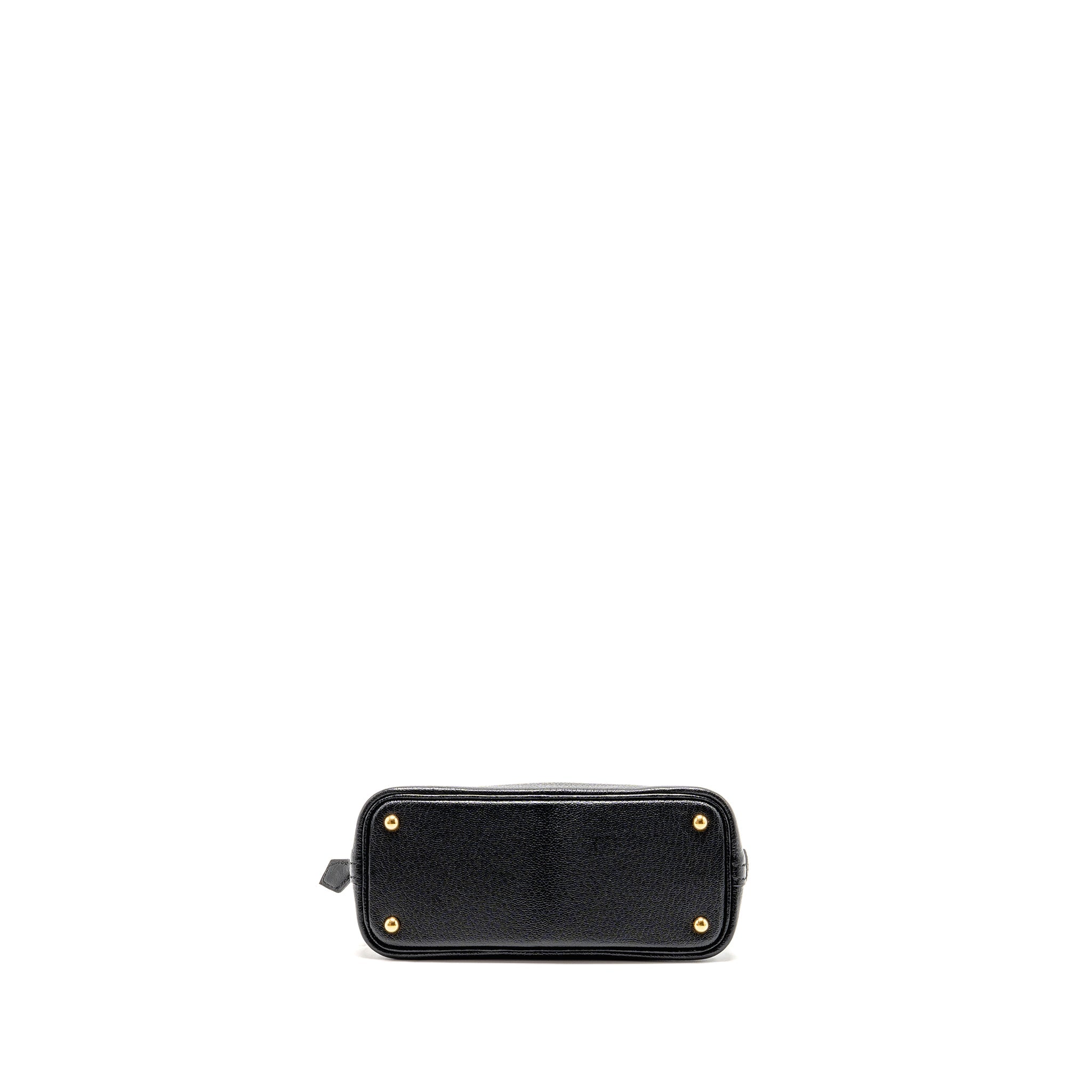 HERMES MINI BOLIDE CHEVRE MYSORE LEATHER BLACK GHW
