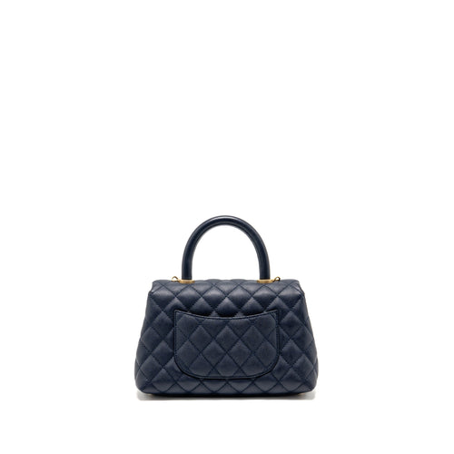 CHANEL SMALL COCO HANDLE CAVIAR NAVY GHW