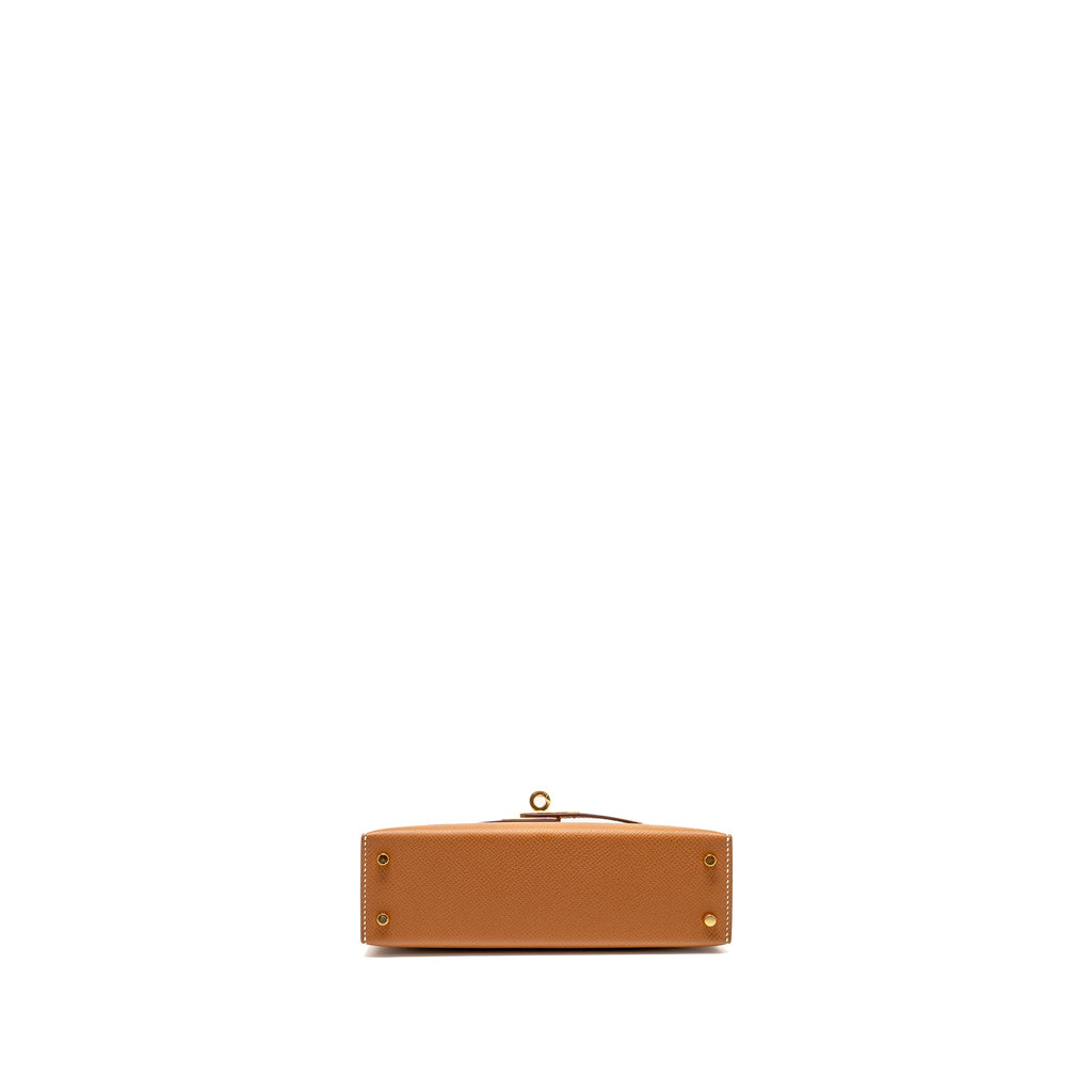 HERMES MINI KELLY II EPSOM GOLD GHW
