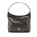 GOYARD BOHEME HOBO BAG GOYARDLINE CANVAS CALFSKIN BLACK LIMITED EDITION SHW