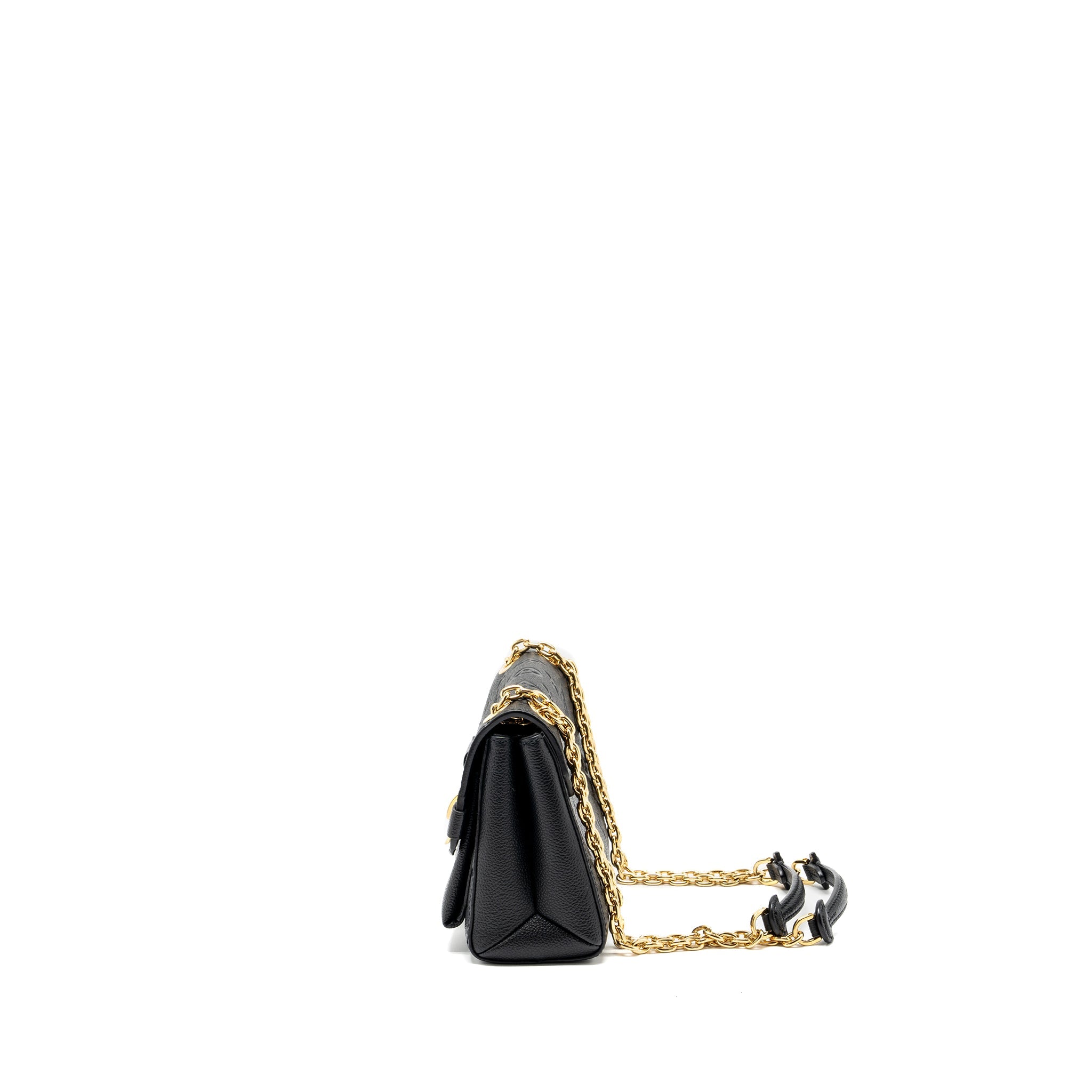 LOUIS VUITTON VAVIN BB MONOGRAM EMPREINTE CALFSKIN BLACK GHW