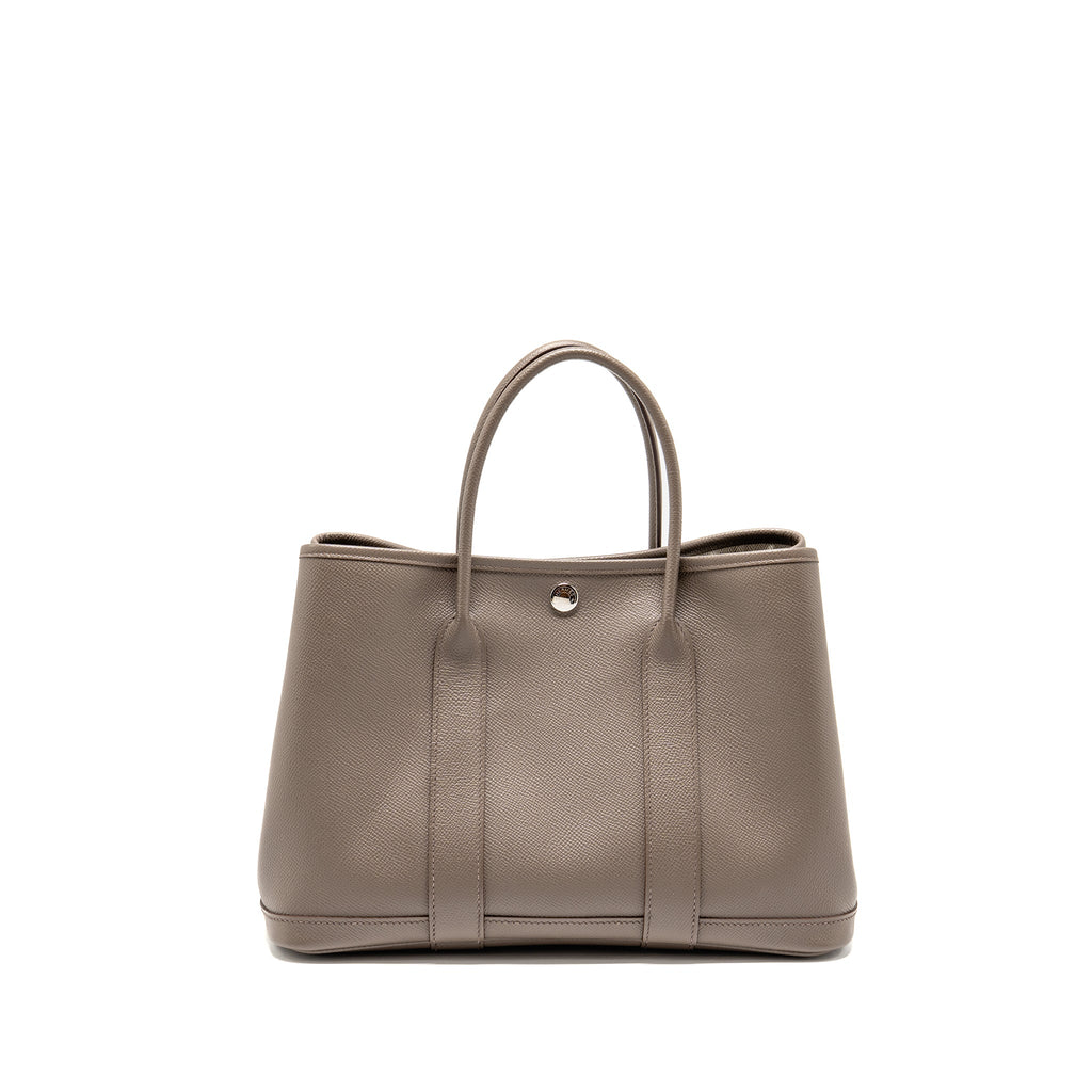HERMES GARDEN PARTY 30 EPSOM GRIS ETAIN SHW
