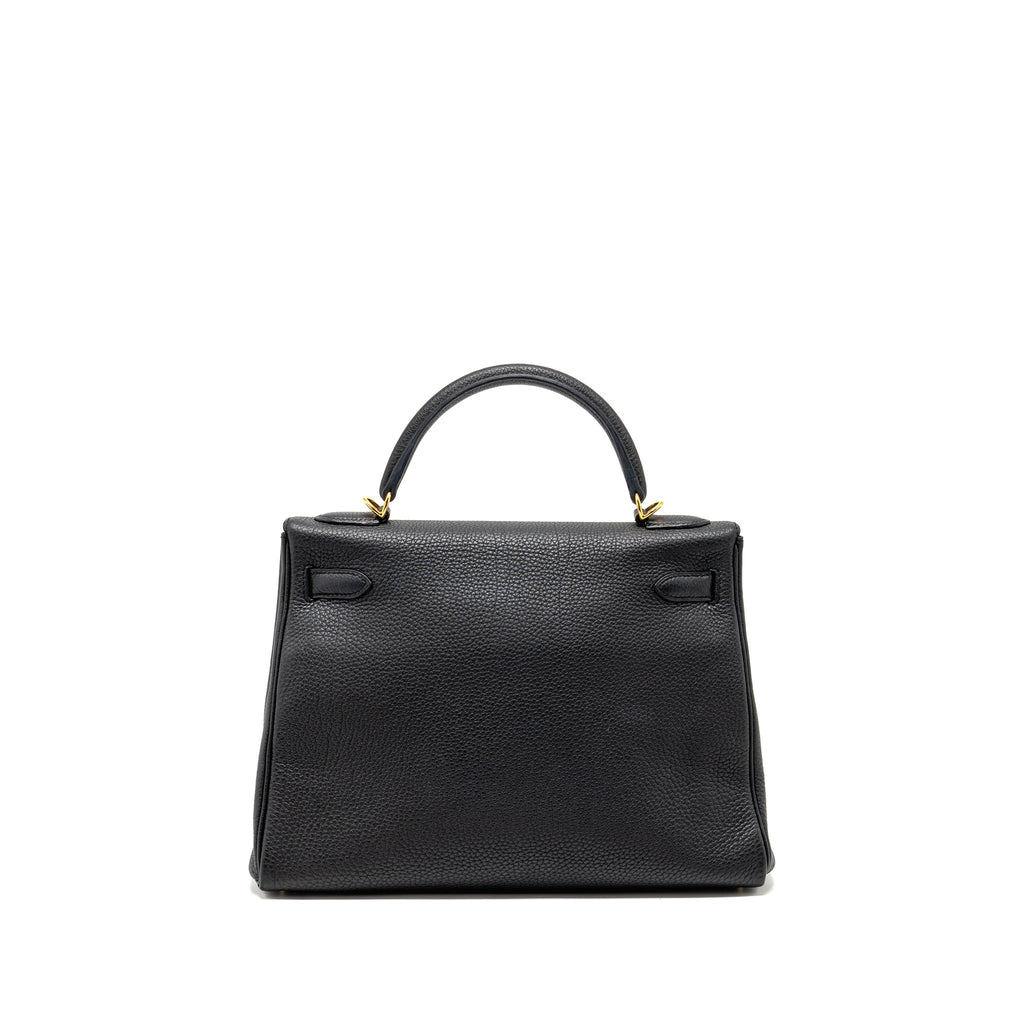 HERMES KELLY 32 TOGO BLACK GHW