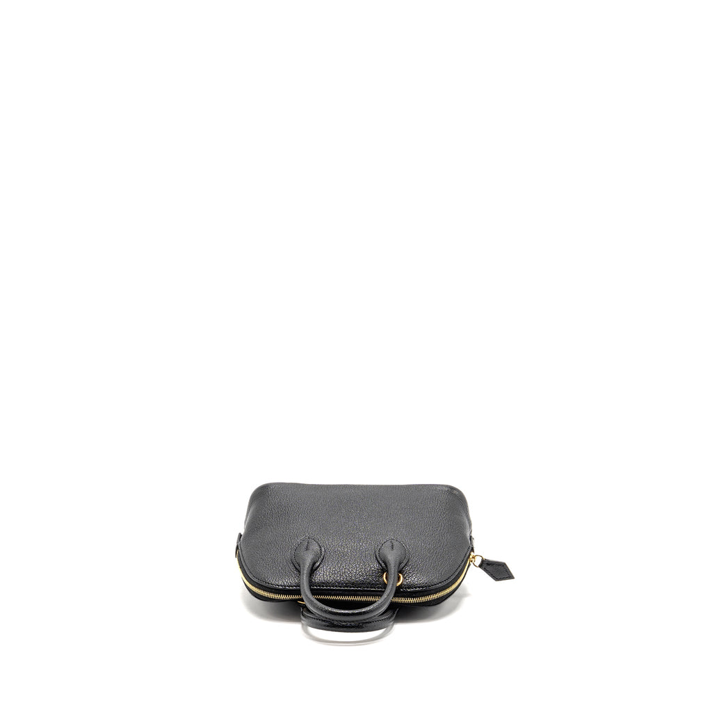 HERMES MINI BOLIDE CHEVRE MYSORE LEATHER BLACK GHW