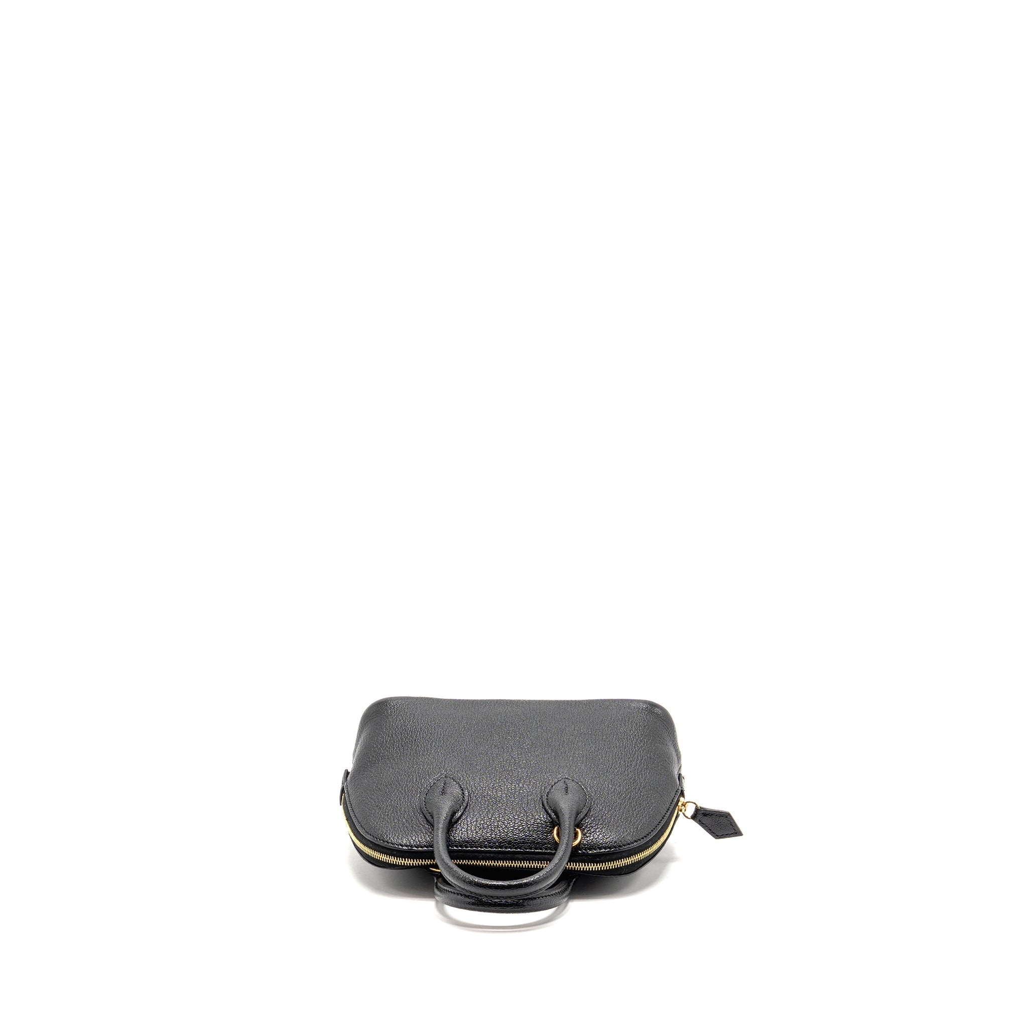 HERMES MINI BOLIDE CHEVRE MYSORE LEATHER BLACK GHW