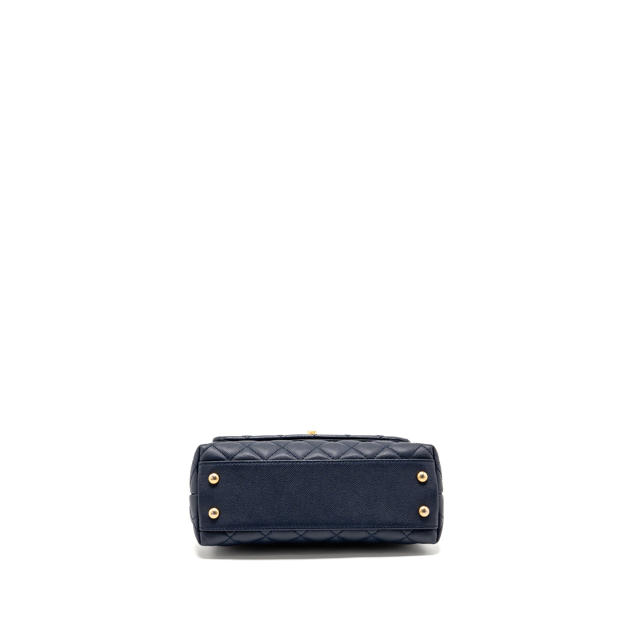 CHANEL SMALL COCO HANDLE CAVIAR NAVY GHW