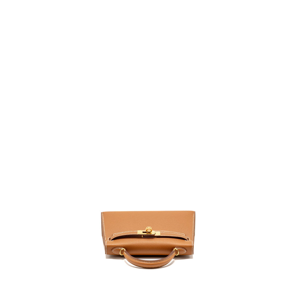 HERMES MINI KELLY II EPSOM GOLD GHW