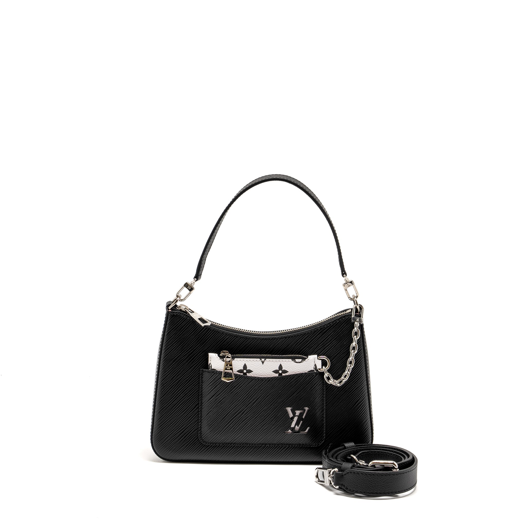 LOUIS VUITTON MARELLE GRAINED EPI/CANVAS BLACK SHW