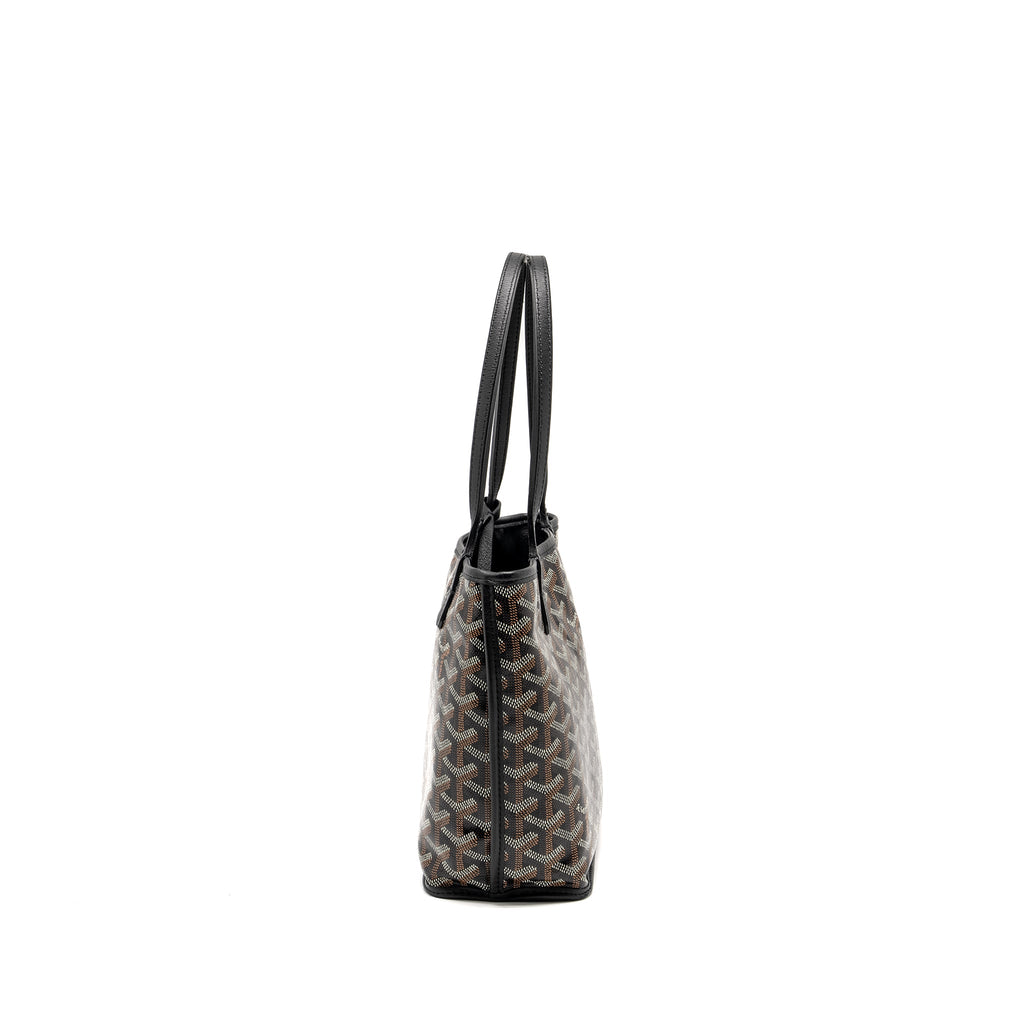 GOYARD MINI ANJOU TOTE GOYARDINE CANVAS / CALFSKIN BLACK SHW