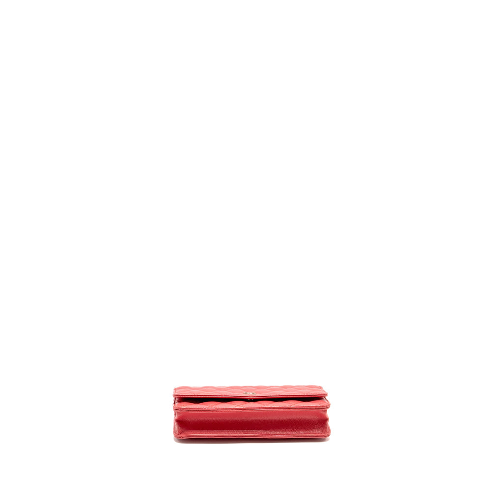 CHANEL CLASSIC WALLET ON CHAIN CAVIAR PINK GHW