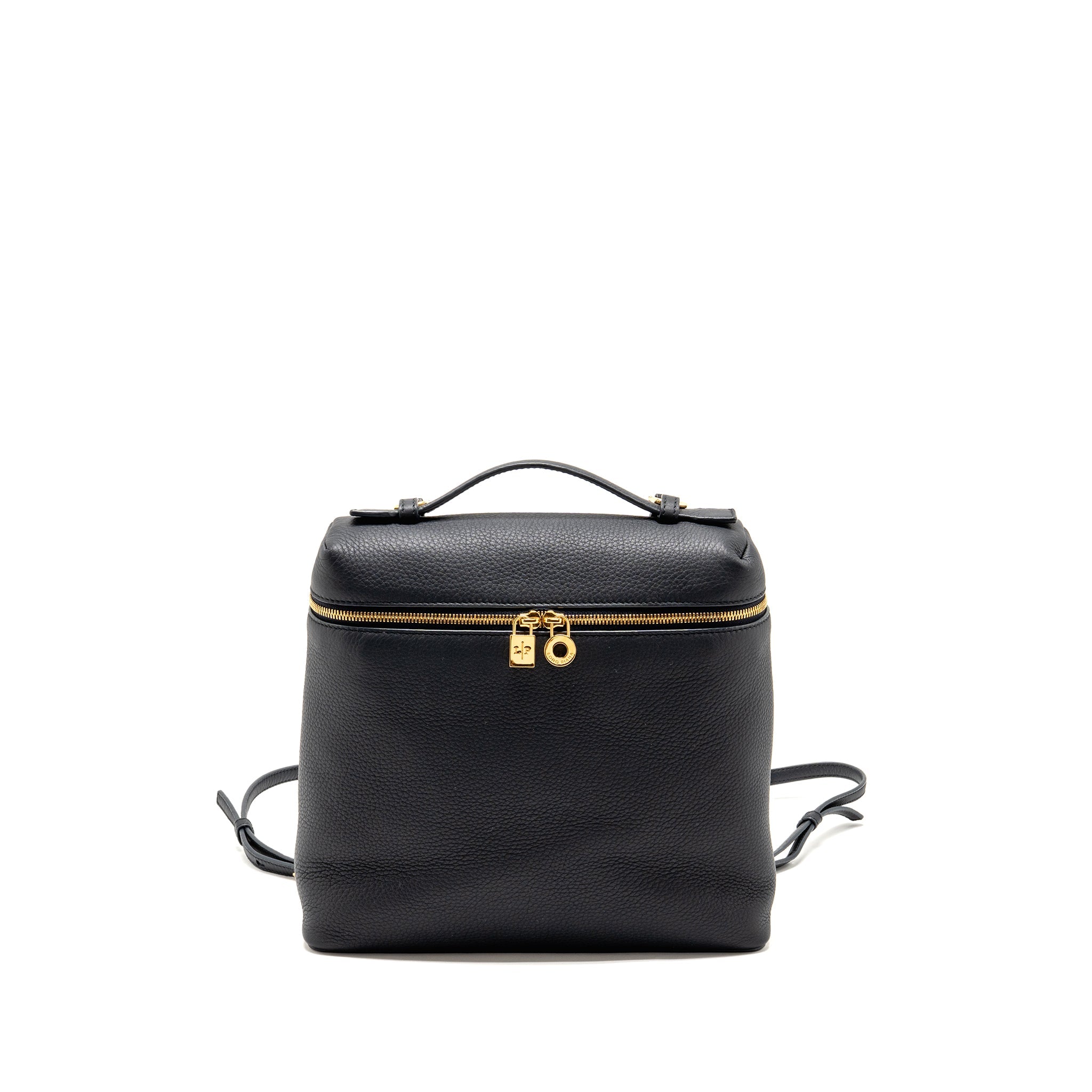 LORO PIANA EXTRA POCKET BACKPACK L23.5 GRAINED CALFSKIN NAVY GHW