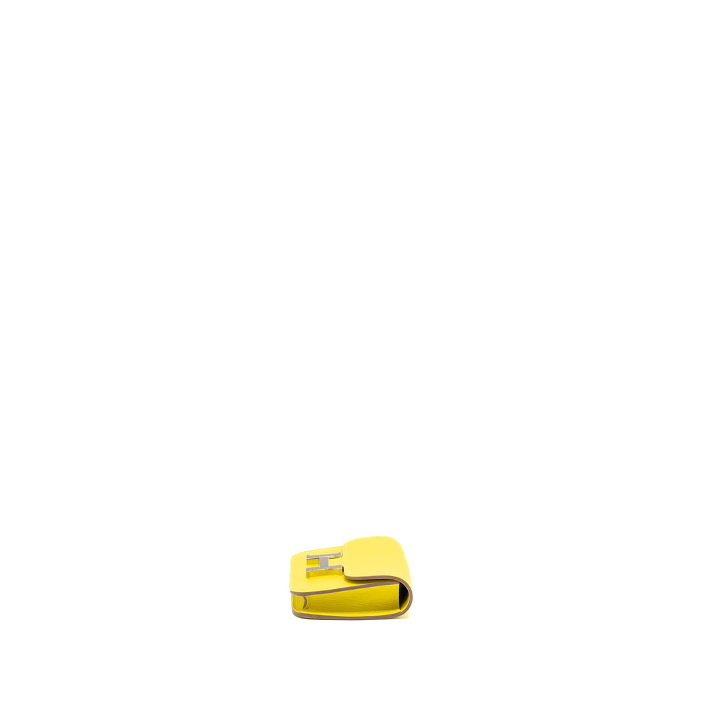 HERMES CONSTANCE SLIM EVERCOLOR JAUNE CITRON SHW