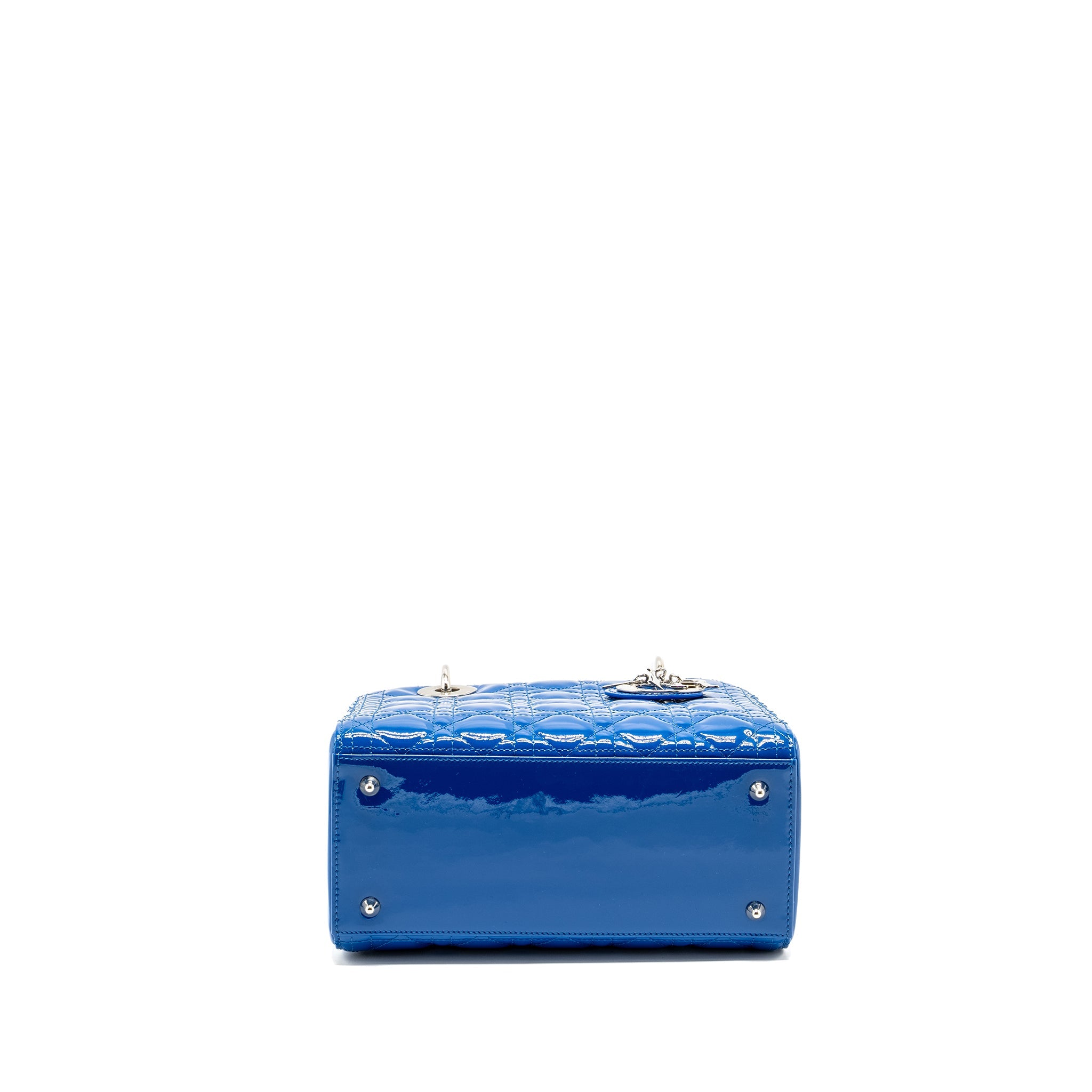DIOR MEDIUM LADY DIOR PATENT BLUE SHW