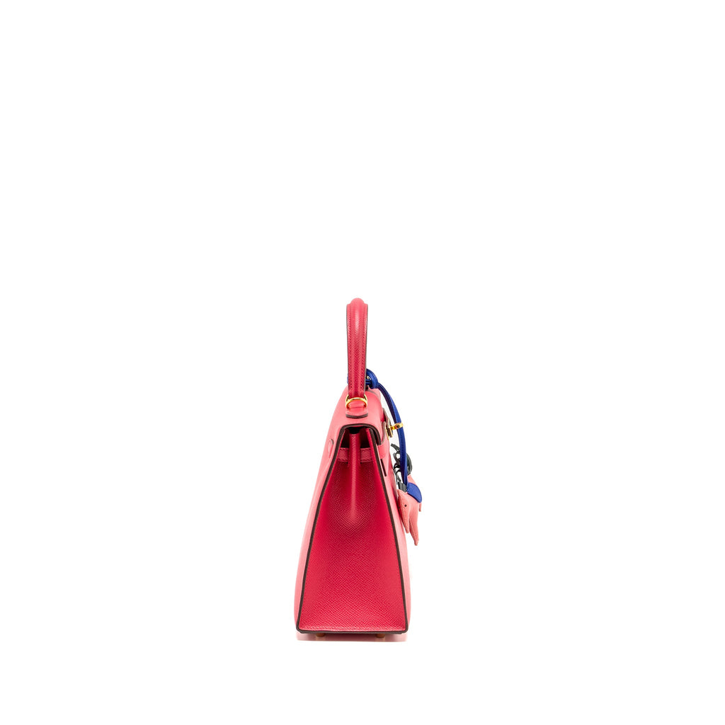 HERMES KELLY 25 EPSOM ROSE MEXICO GHW
