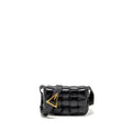 BOTTEGA VENETA SMALL PADDED CASSETTE BAG LAMBSKIN BLACK GHW