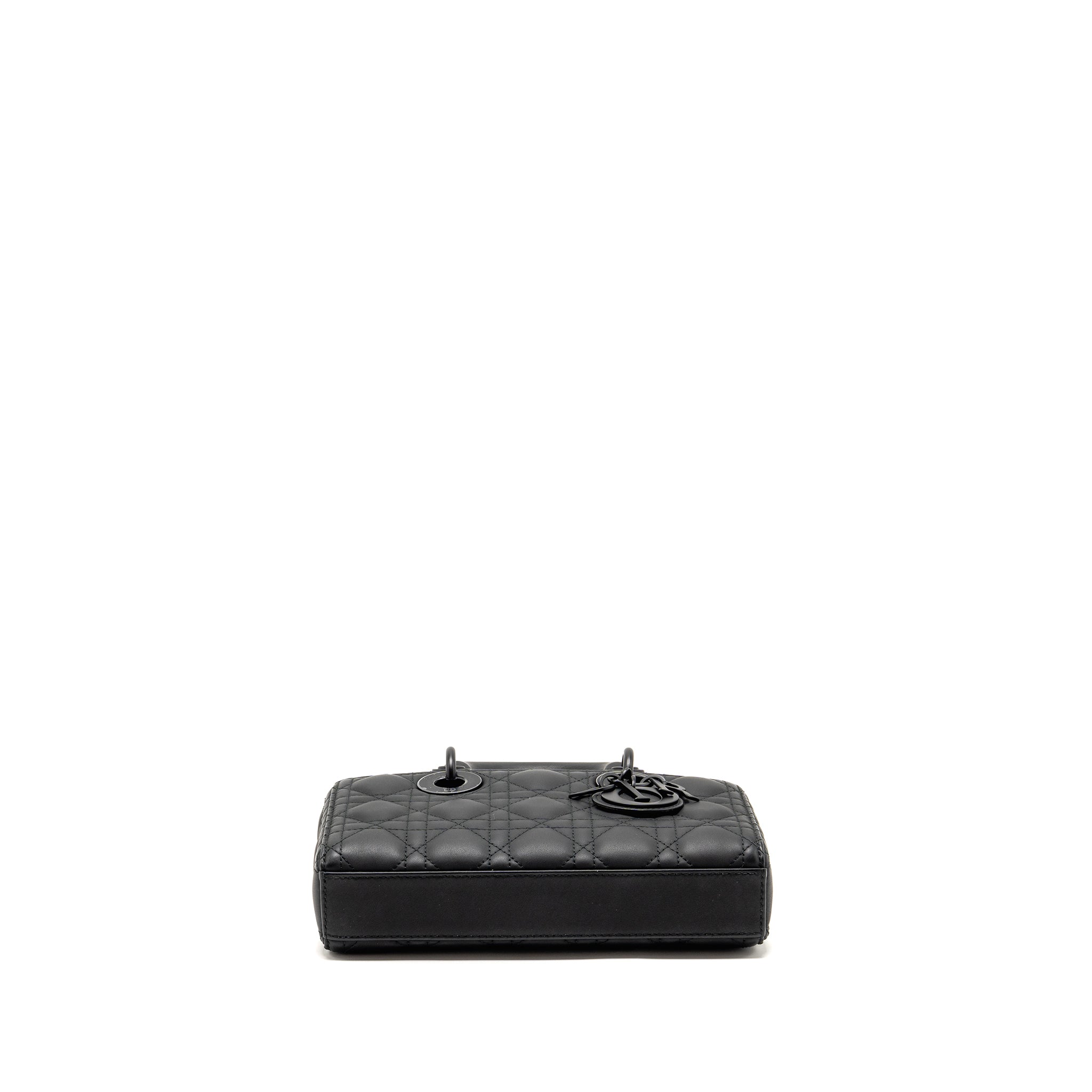DIOR SMALL LADY D-JOY BAG BLACK ULTRAMATTE CALFSKIN SO BLACK