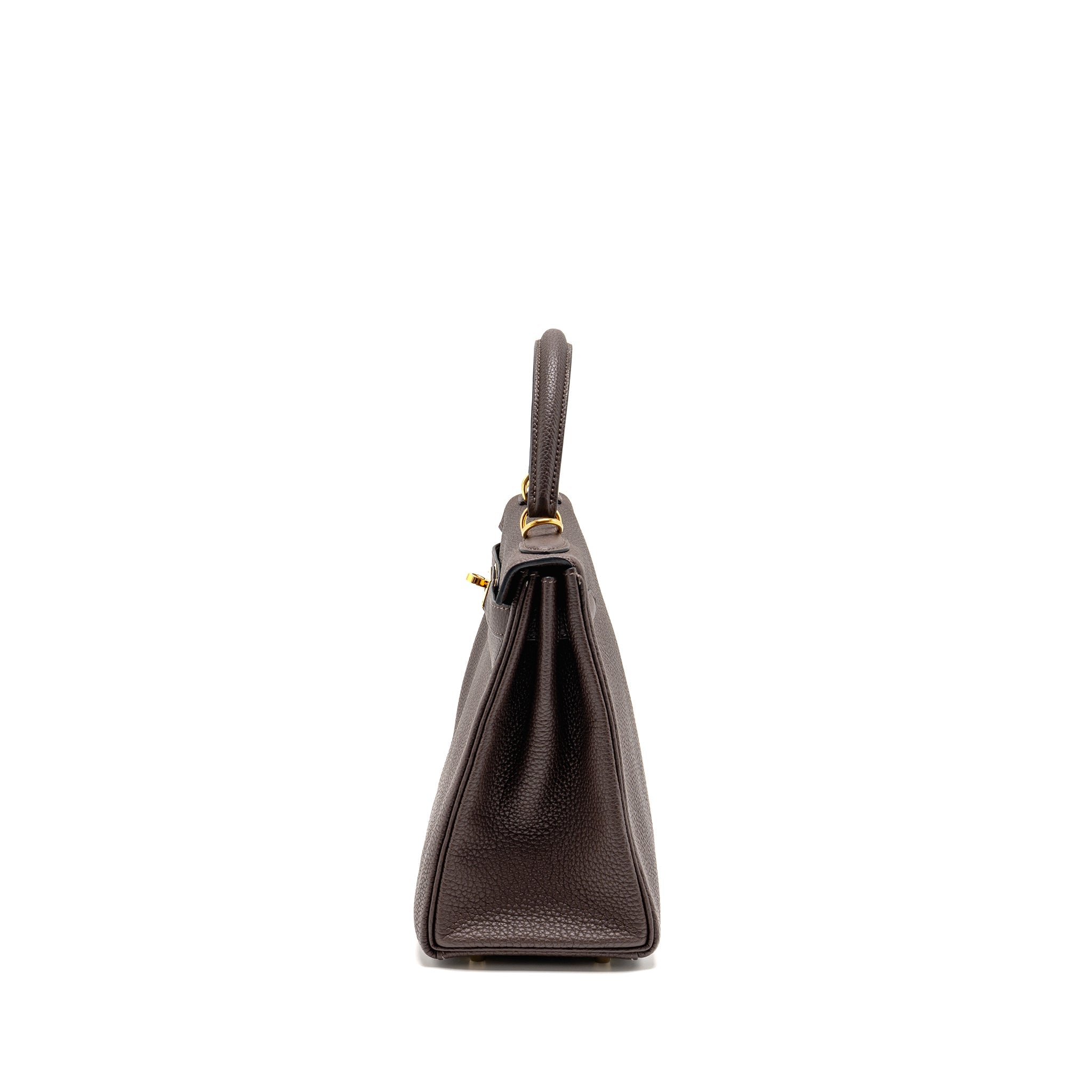HERMES KELLY 28 TOGO CHOCOLATE GHW