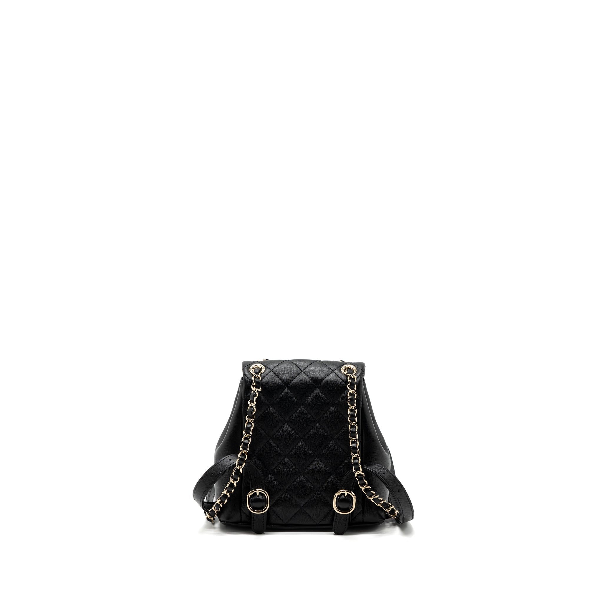 CHANEL 23A MINI TRIPLE PACK BACKPACK CALFSKIN BLACK LGHW (MICROCHIP )