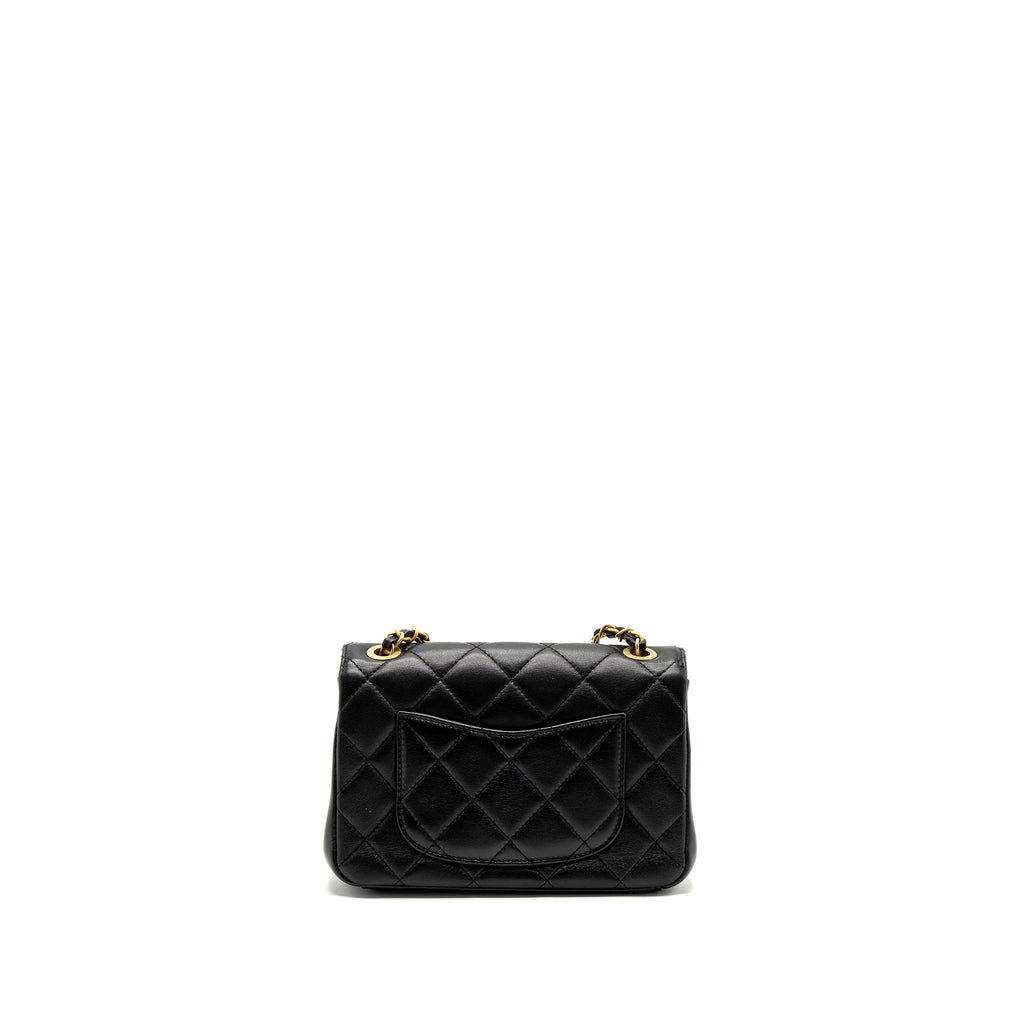 CHANEL LIMITED EDITION QUILTED FLAP BAG LAMBSKIN BLACK GHW (MICROCHIP)