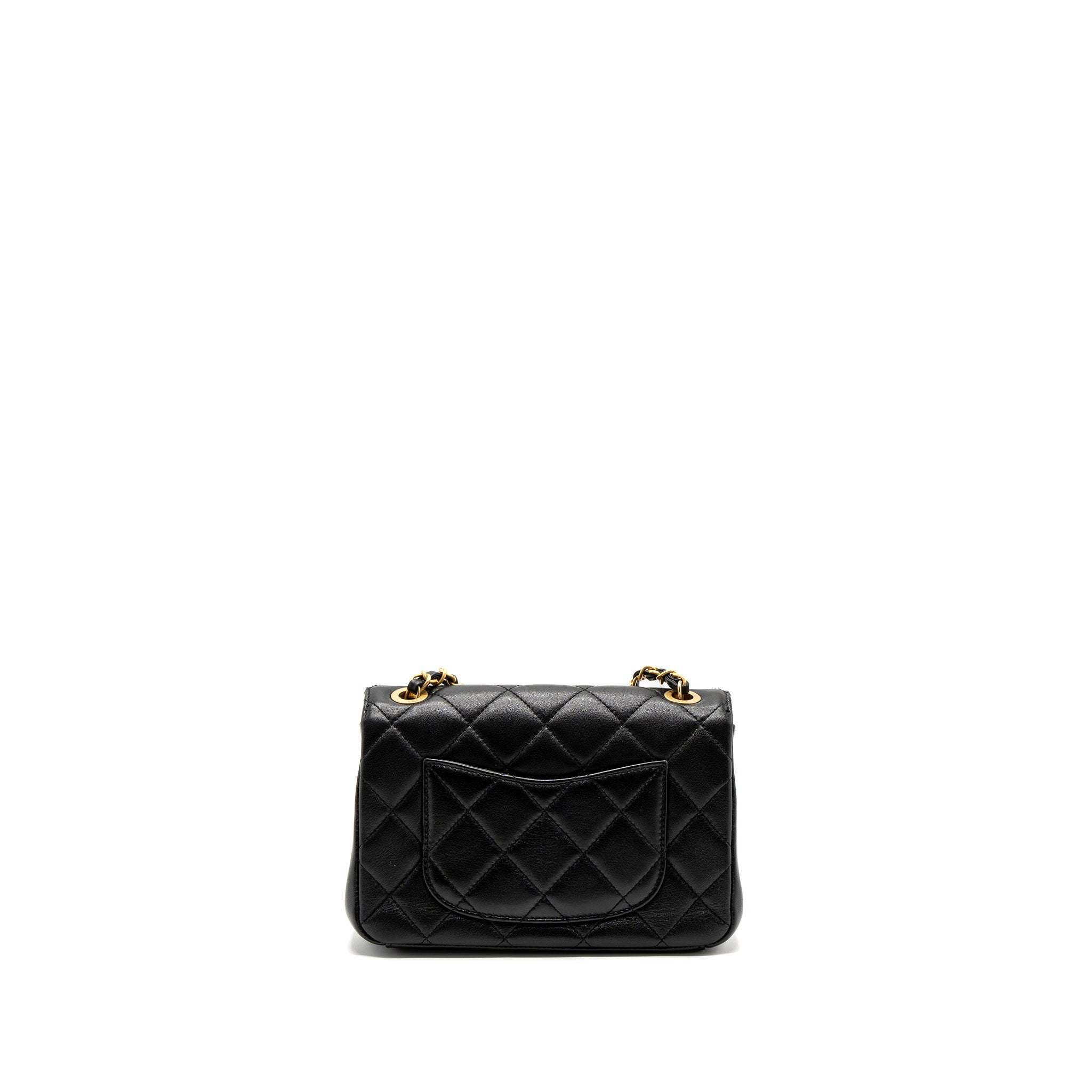 CHANEL LIMITED EDITION QUILTED FLAP BAG LAMBSKIN BLACK GHW (MICROCHIP)