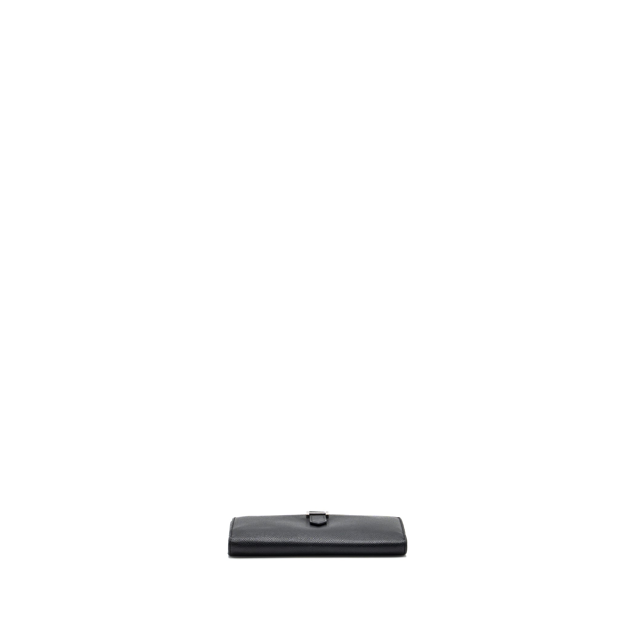 HERMES BEARN WALLET EPSOM BLACK SHW