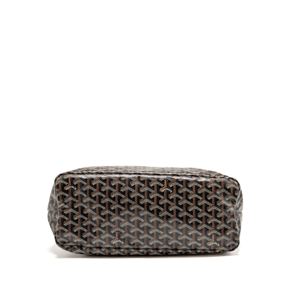 GOYARD BOHEME HOBO BAG GOYARDINE CANVAS BLACK SHW