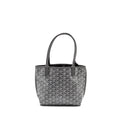 GOYARD MINI ANJOU TOTE BAG GOYARDINE CANVAS/CALFSKIN GREY SHW