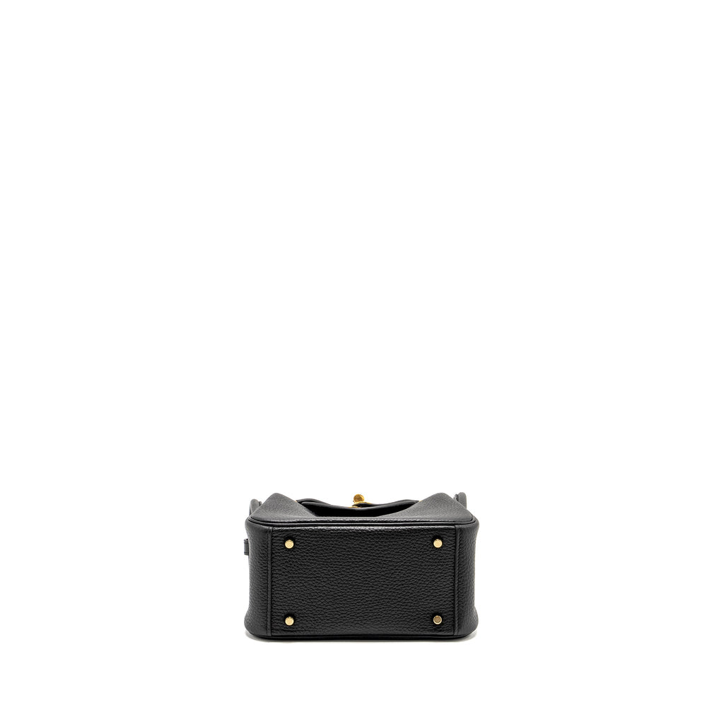 HERMES MINI LINDY CLEMENCE BLACK GHW