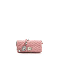 MIU MIU CRYSTAL SHOULDER BAG LAMBSKIN PINK SHW