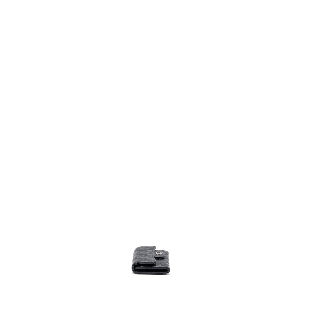 CHANEL CLASSIC FLAP CARD HOLDER CAVIAR BLACK SHW