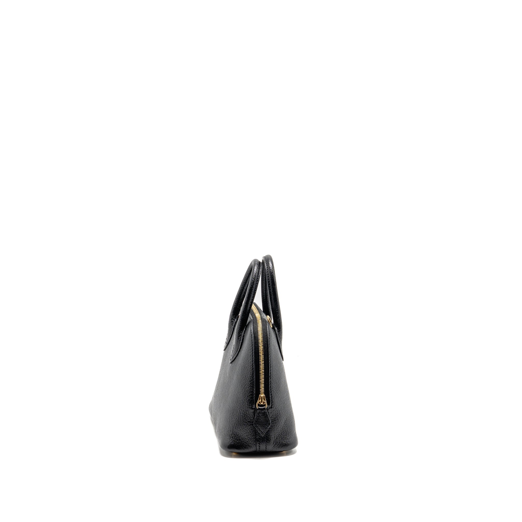 HERMES MINI BOLIDE CHEVRE MYSORE LEATHER BLACK GHW