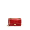 CHANEL SMALL 2.55 REISSUE FLAP BAG CHEVRON CALFSKIN RED GHW