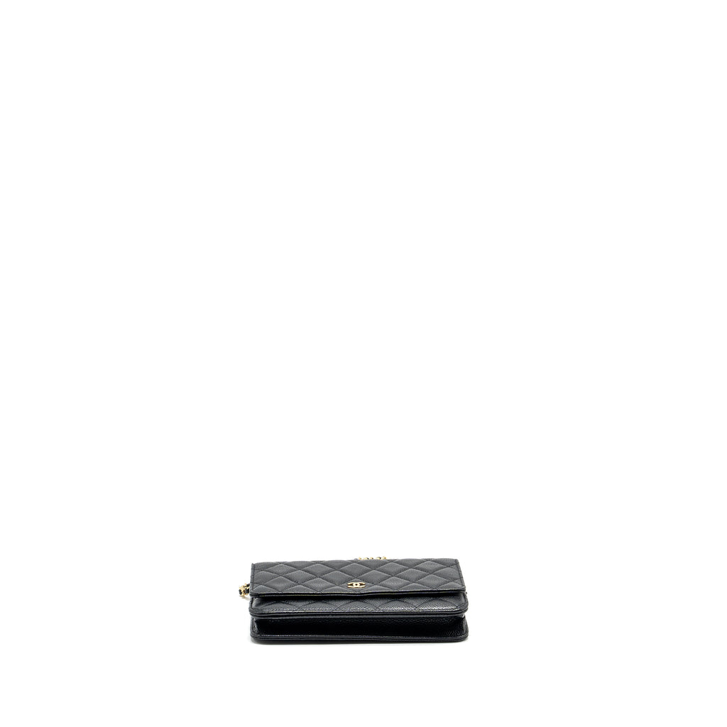 CHANEL CLASSIC WALLET ON CHAIN CAVIAR BLACK GHW