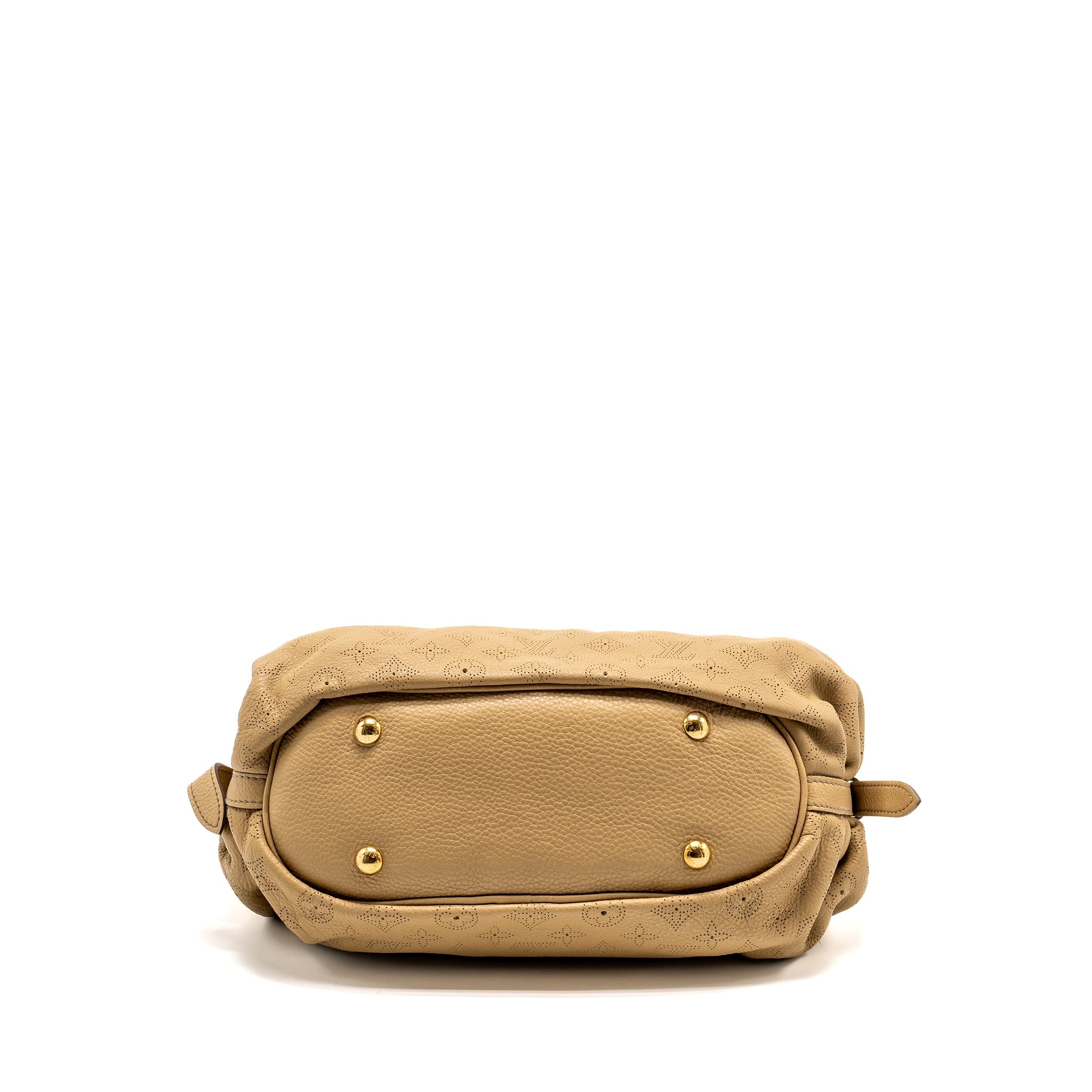 LOUIS VUITTON MAHINA HOBO BAG CALFSKIN BEIGE GHW