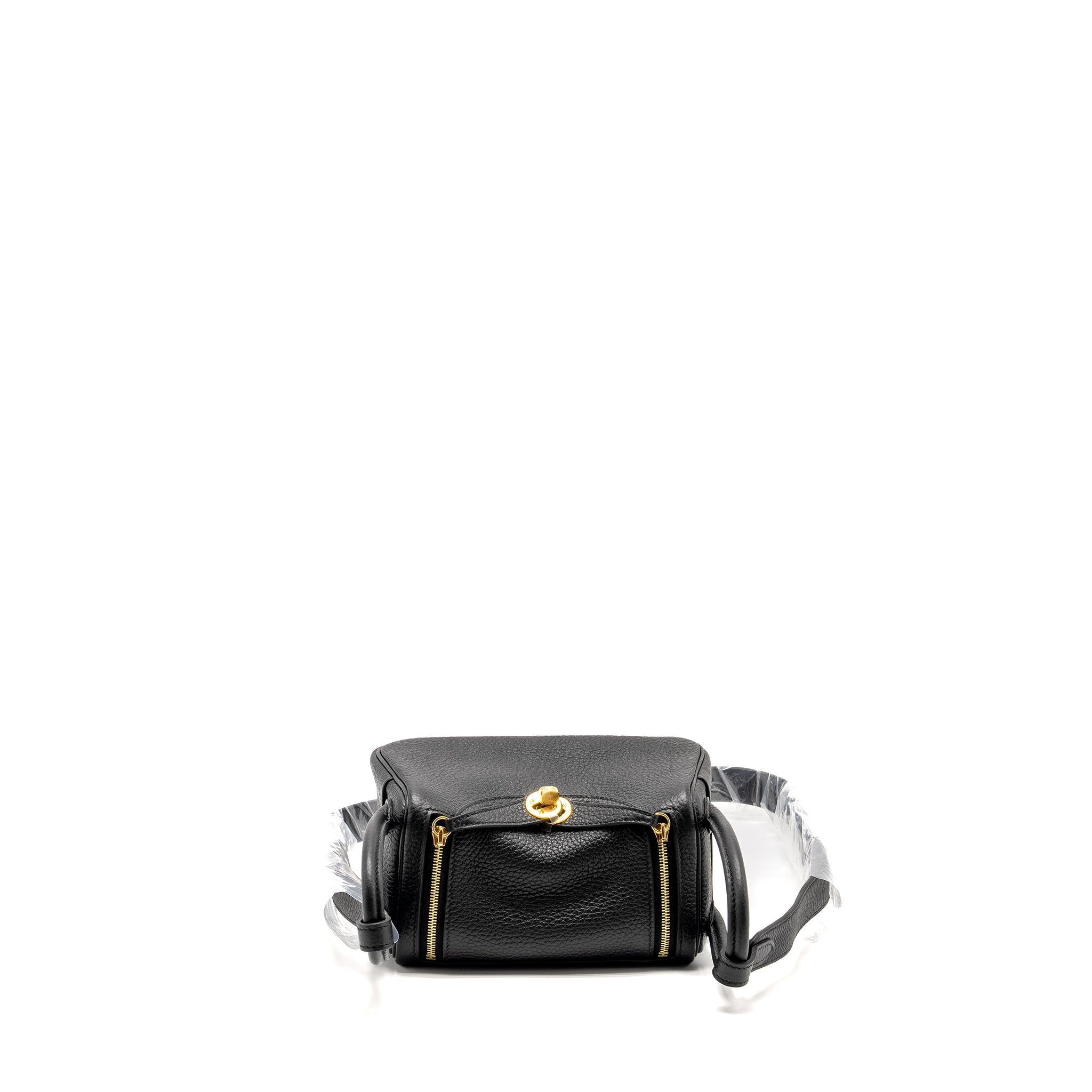 HERMES MINI LINDY CLEMENCE BLACK GHW