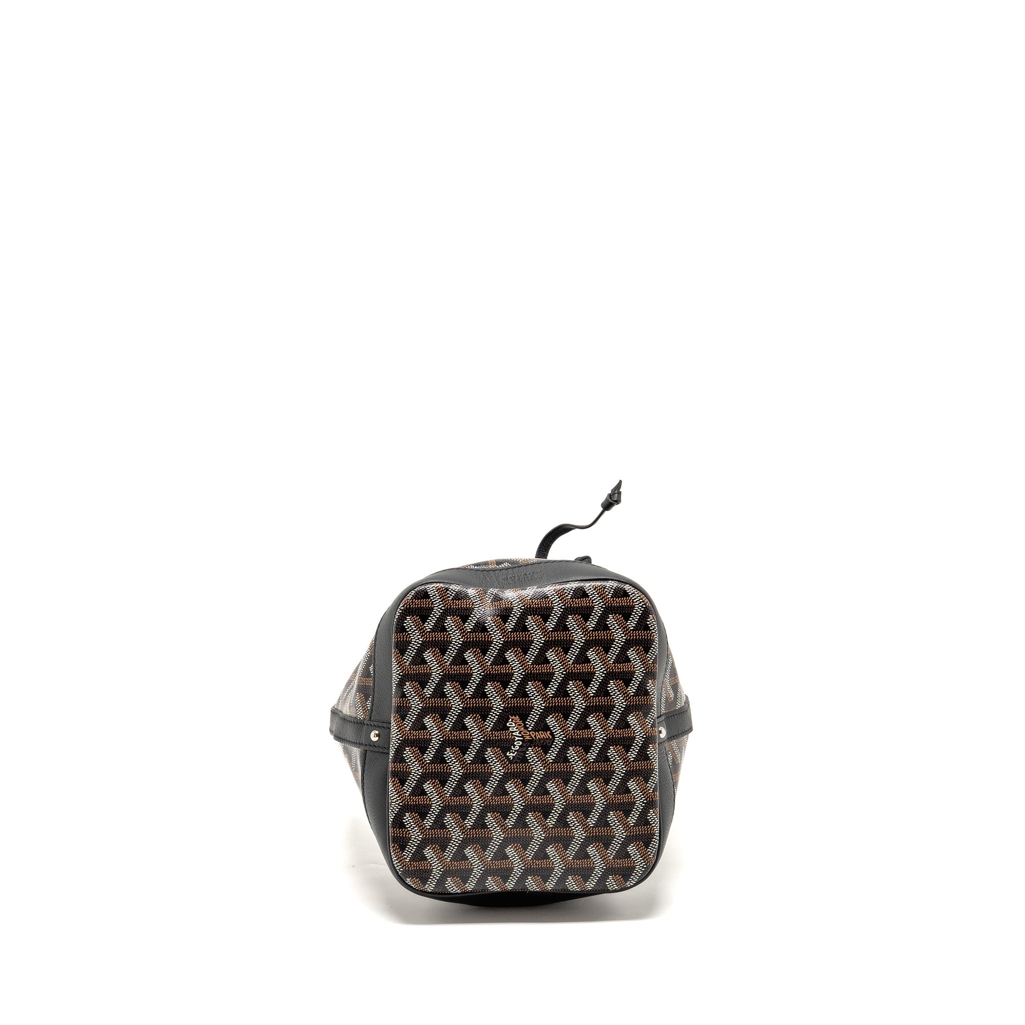 GOYARD PETIT FLOT BUCKET BAG GOYARDLINE CANVAS BLACK SHW