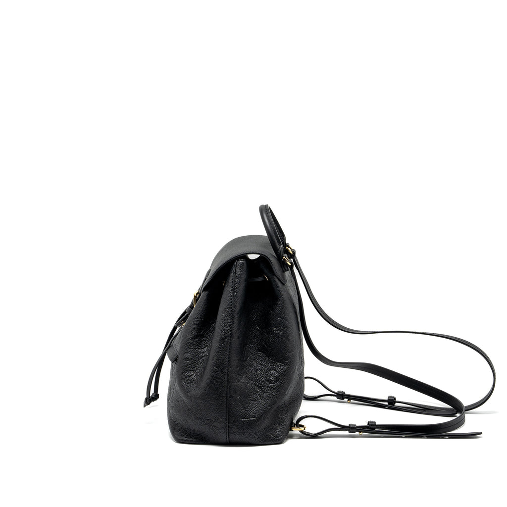 LOUIS VUITTON MONTSOURIS PM BACKPACK MONOGRAM EMPREINTE BLACK GHW