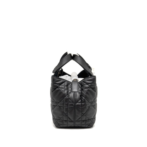 DIOR MEDIUM DIOR TOUJOURS BAG MACROCANNAGE CALFSKIN BLACK LGHW