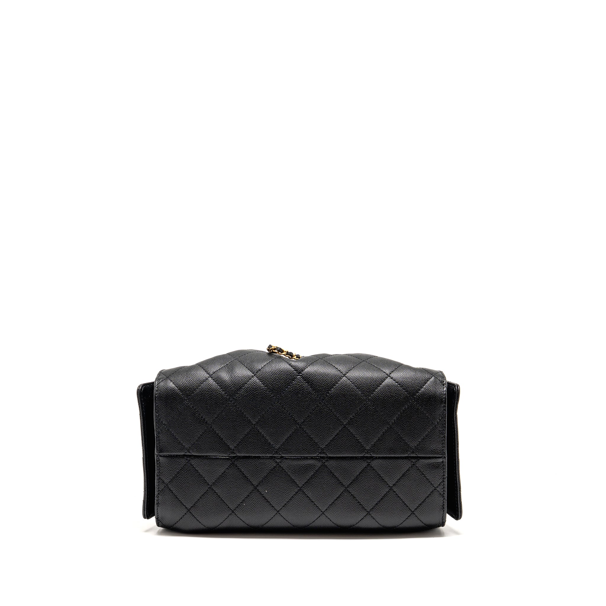 CHANEL SMALL 25 BAG CAVIAR BLACK GHW (MICROCHIP)
