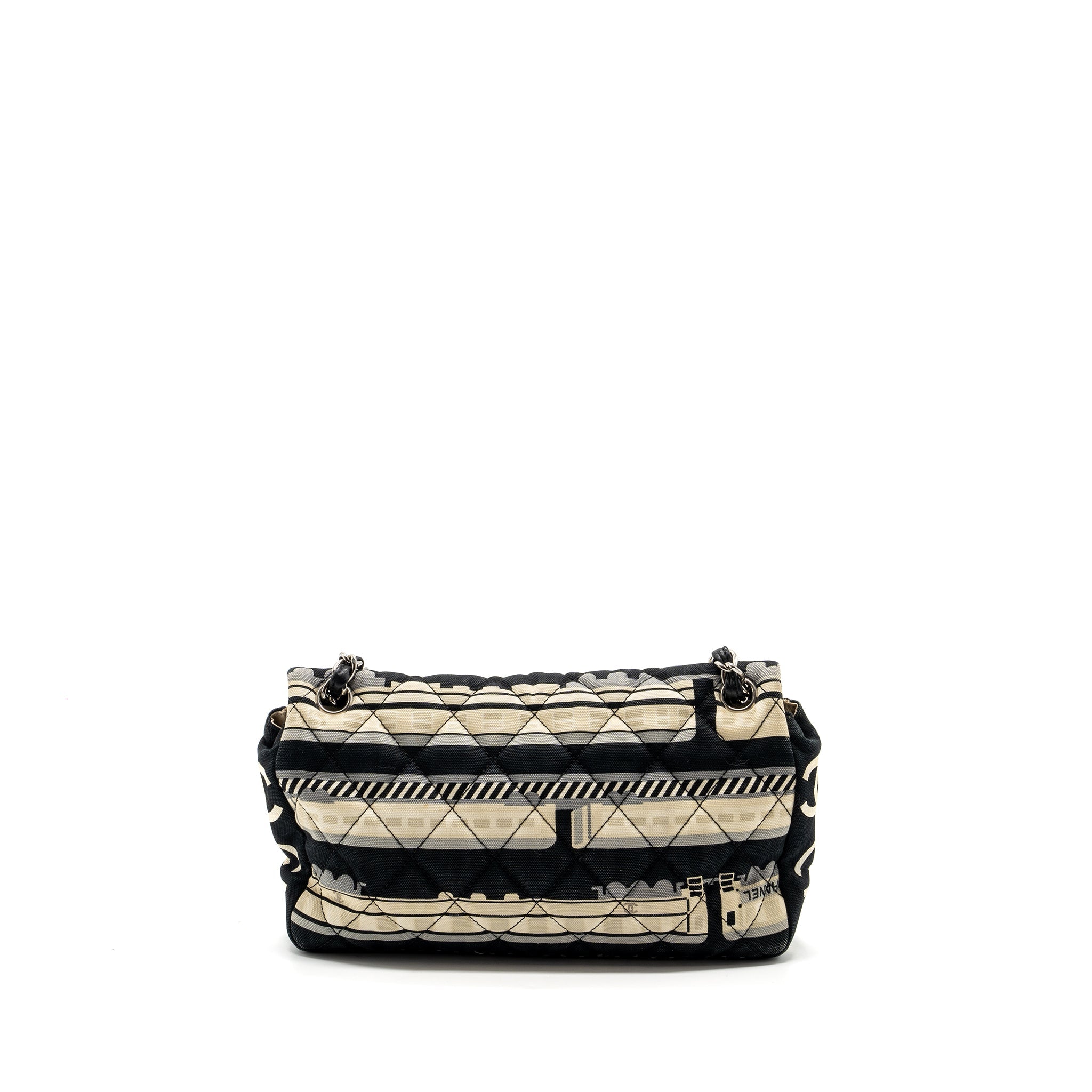 CHANEL CENTRAL STATION / LE TRAIN FLAP BAG FABRIC MULTICOLOUR SHW