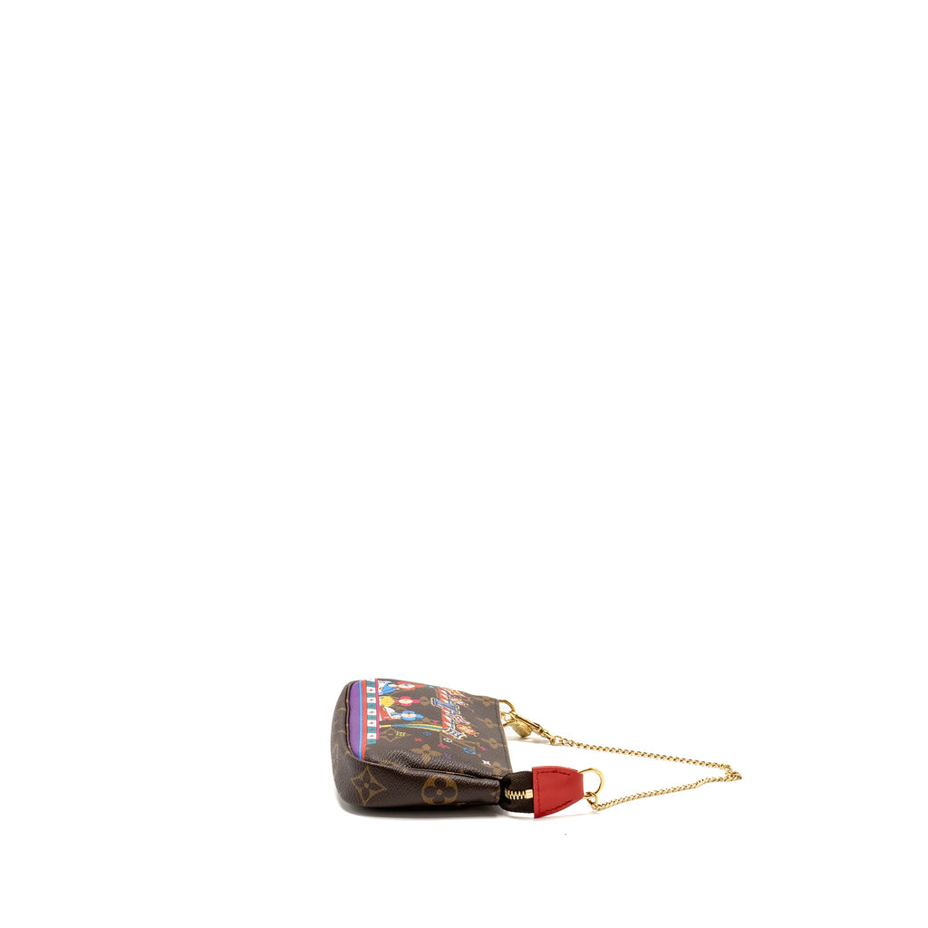 LOUIS VUITTON 2020 MINI POCHETTE 2020 CHRISTMAS ANIMATION BUMPER CARS MONOGRAM CANVAS GHW
