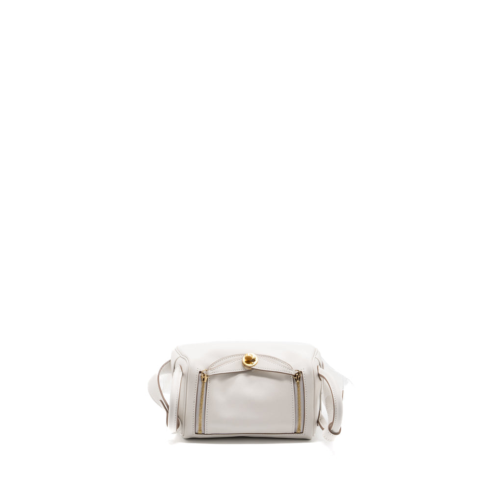 HERMES MINI LINDY SWIFT GRIS PALE / GRIS MEYER GHW
