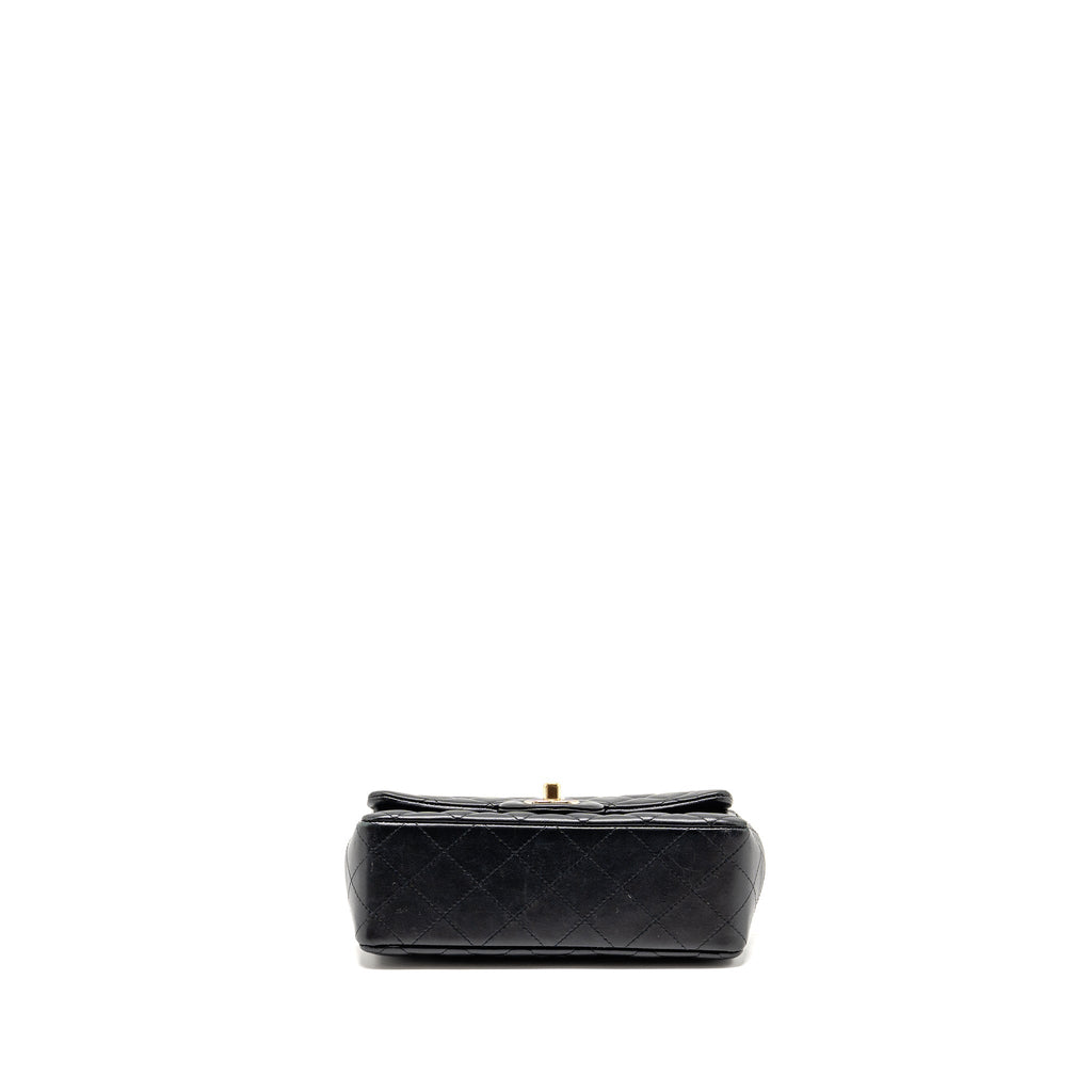 CHANEL COCO CHARMS MINI RECTANGULAR FLAP BAG LAMBSKIN BLACK LGHW
