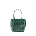 GOYARD MINI ANJOU TOTE BAG GOYARDLINE CANVAS / CALFSKIN GREEN SHW