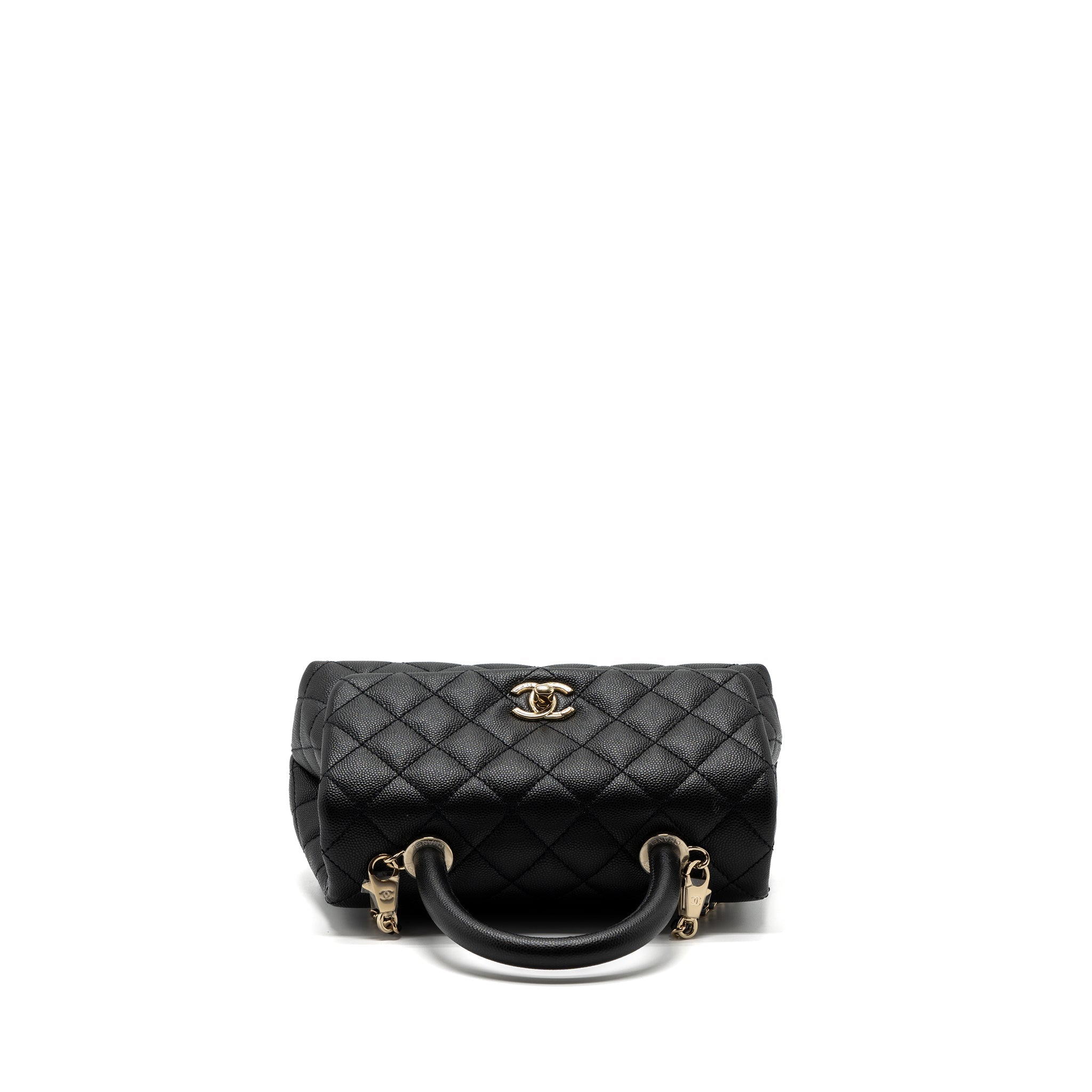 CHANEL SMALL COCO HANDLE CAVIAR BLACK LGHW