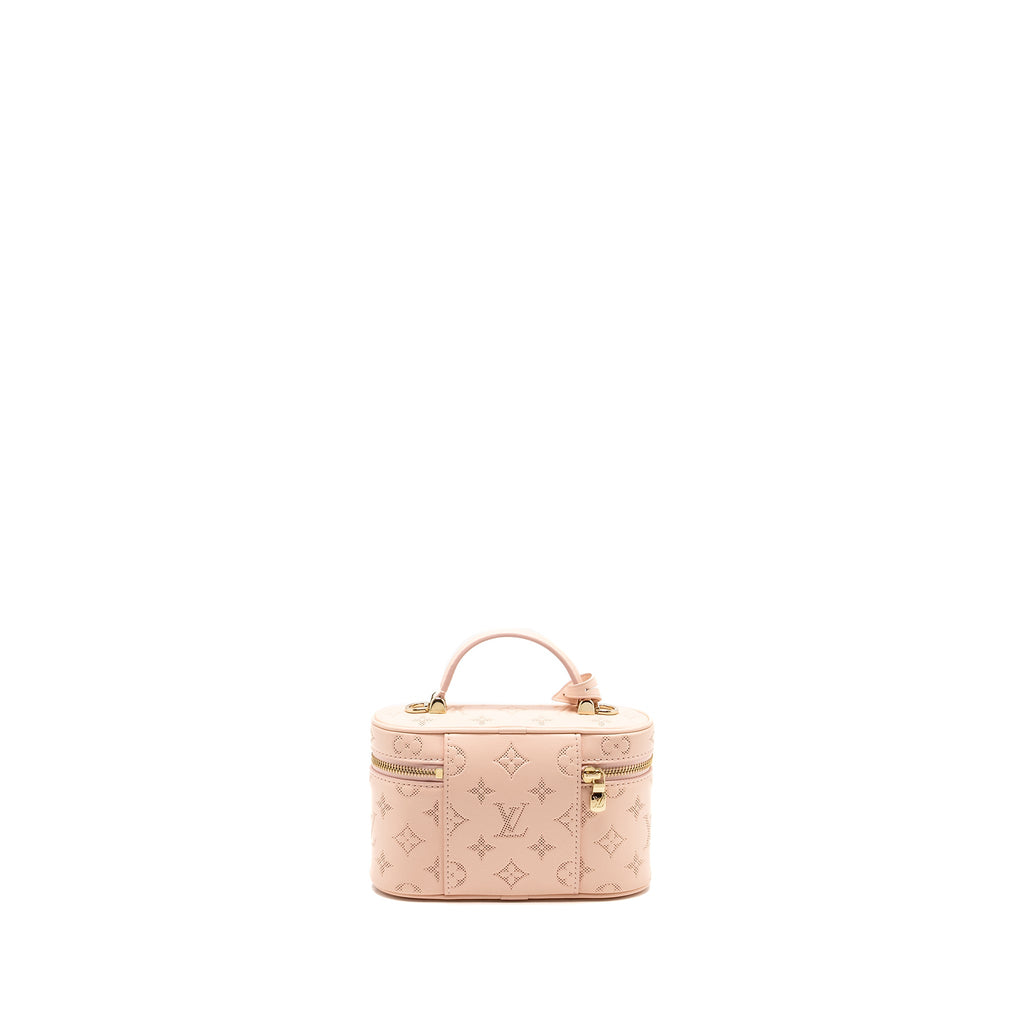 LOUIS VUITTON VANITY POUCH CALFSKIN ROSE JASMIN PINK LGHW